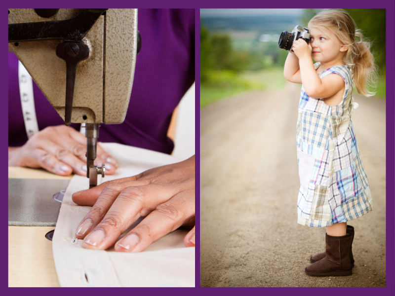 photo showing family photography and handmade clothes